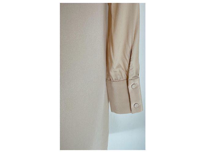 Autre Marque Vestido Gustav de seda beige - vista 5