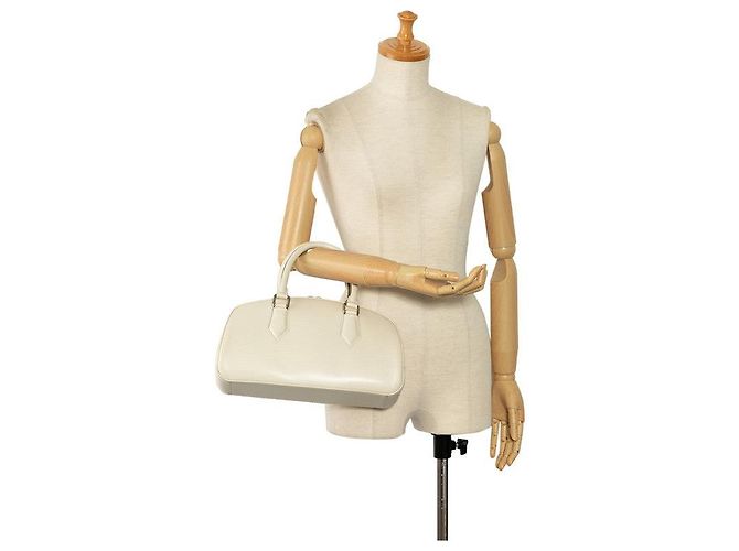 Borsa a mano in pelle Epi Jasmine Louis Vuitton M5278J Bianco - vista 10