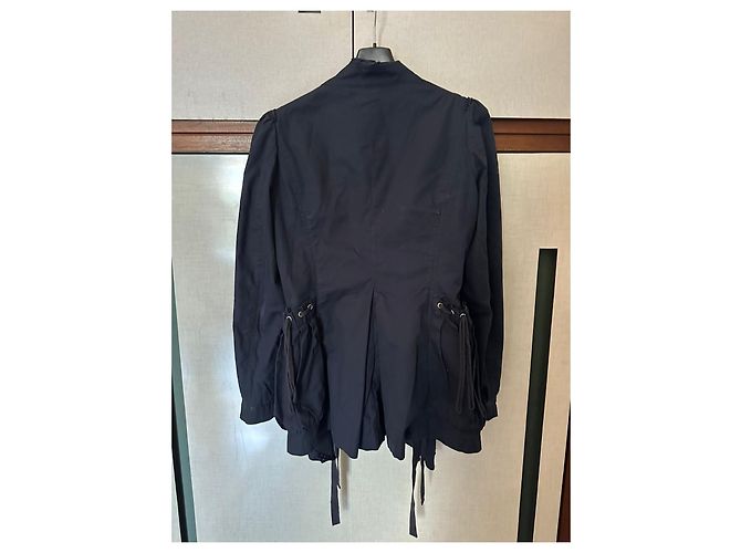 Marithé et François Girbaud Marithe François Girbaud Vintage 00's Blaue Marine Laced Weste Marineblau - Ansicht 4