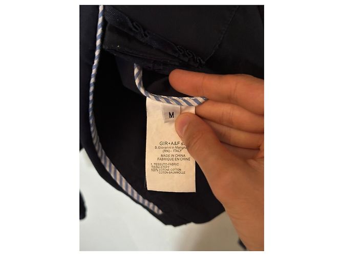 Marithé et François Girbaud Marithe François Girbaud Vintage 00's Blaue Marine Laced Weste Marineblau - Ansicht 9