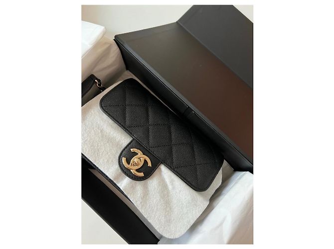 Wallet On Chain Chanel Como un Monedero Mini Flap Negro - vista 2