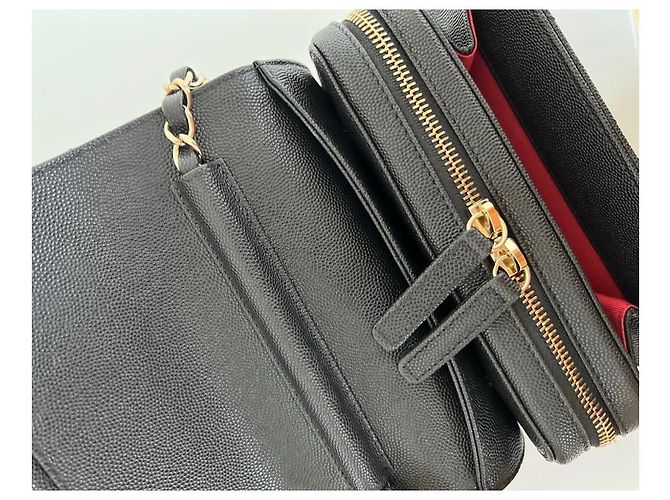 Wallet On Chain Chanel Como un Monedero Mini Flap Negro - vista 7