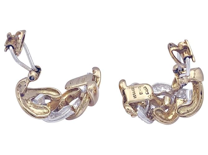 Orecchini Repossi “Tresse” in oro e diamanti. - vista 3
