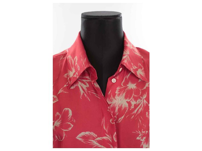 Alberto Biani camisa de seda Roja - vista 2