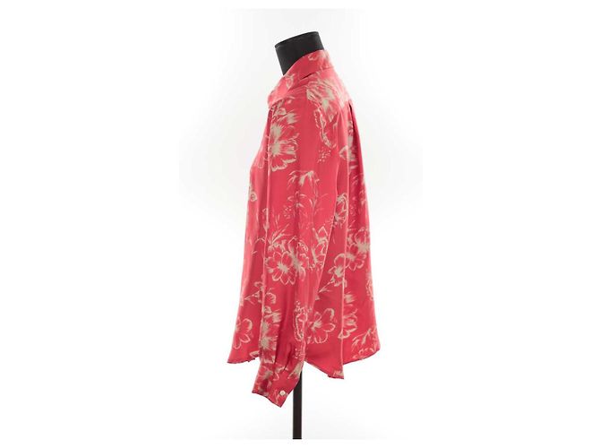 Alberto Biani camisa de seda Roja - vista 3