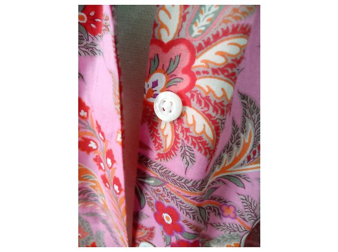 Camisa Bogner de algodón rosa con estampado floral - vista 10