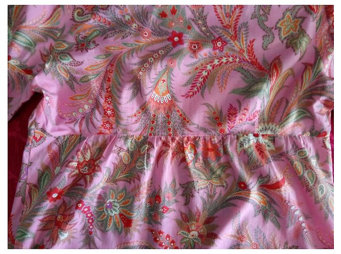 Camisa Bogner de algodón rosa con estampado floral - vista 11