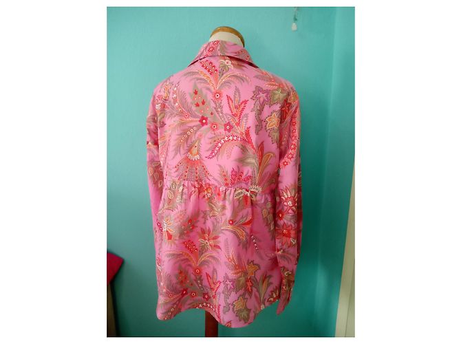 Camisa Bogner de algodón rosa con estampado floral - vista 2