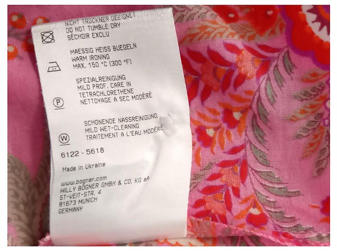 Camisa Bogner de algodón rosa con estampado floral - vista 5