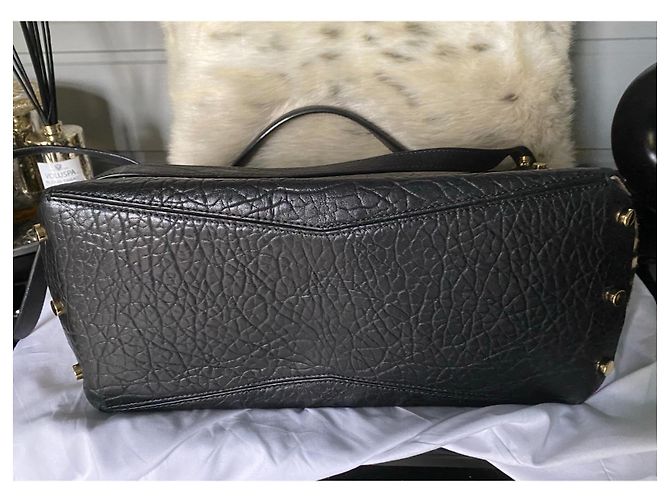 Bellissima borsa Lockett di Jimmy Choo, modello grande, nera e leopardata. Nero Stampa leopardo Gold hardware - vista 15