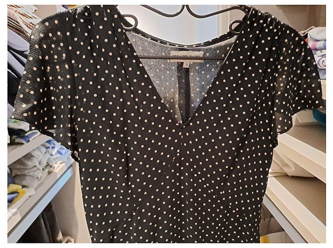 Gerard Darel Feminines Vintage-Kleid Schwarz - Ansicht 2