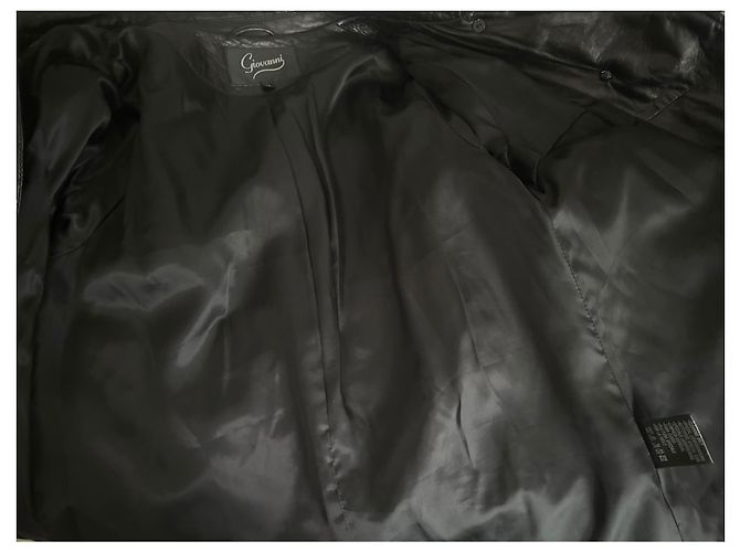Autre Marque Abrigo de cuero acolchado Giovanni 3/4 talla 38. Negro - vista 9