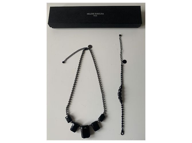 Hélène Zubeldia Set di Gioielli Nero Argento - vista 2