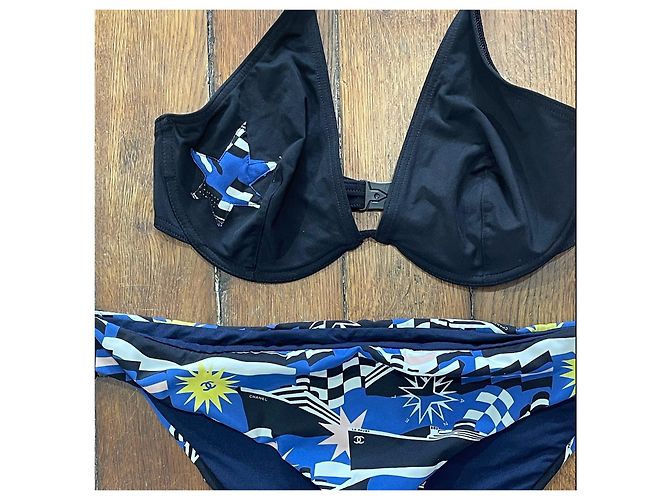 CHANEL Bademode T.FR 42 Synthetisch Blau - Ansicht 4