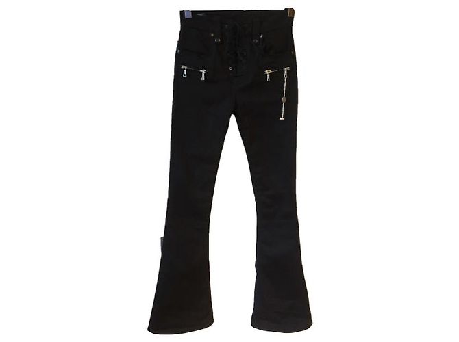 Autre Marque Jeans UNRAVEL T.US 26 Algodón Negro - vista 6