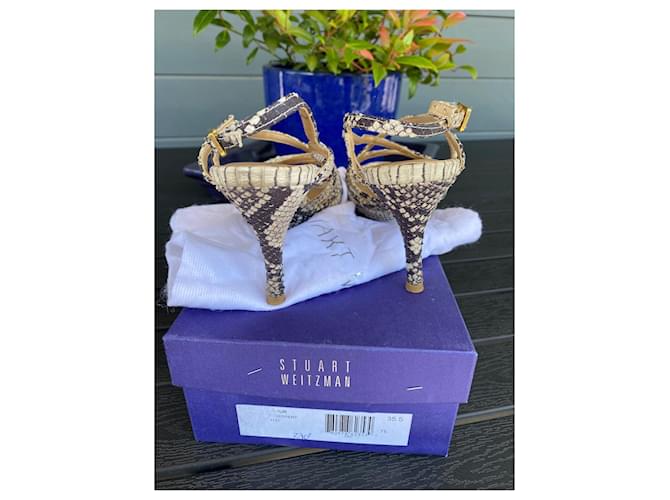 Sandali creati da Stuart Weitzman in stile pitone. Stampa python - vista 7