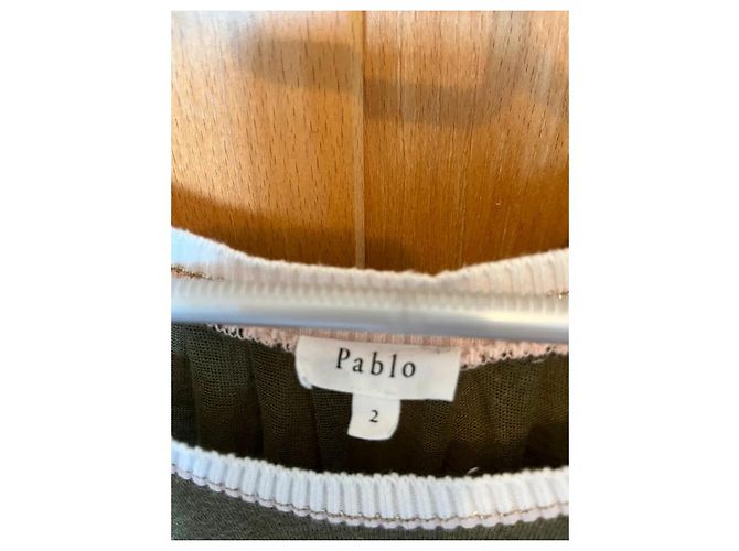 Autre Marque Camiseta de lino PABLO caqui - vista 3