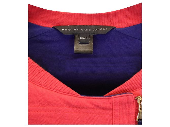 Chaqueta asimétrica con cremallera Marc Jacobs en algodón rojo Roja - vista 2