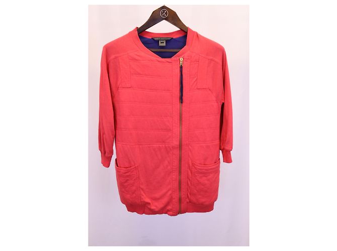 Chaqueta asimétrica con cremallera Marc Jacobs en algodón rojo Roja - vista 4