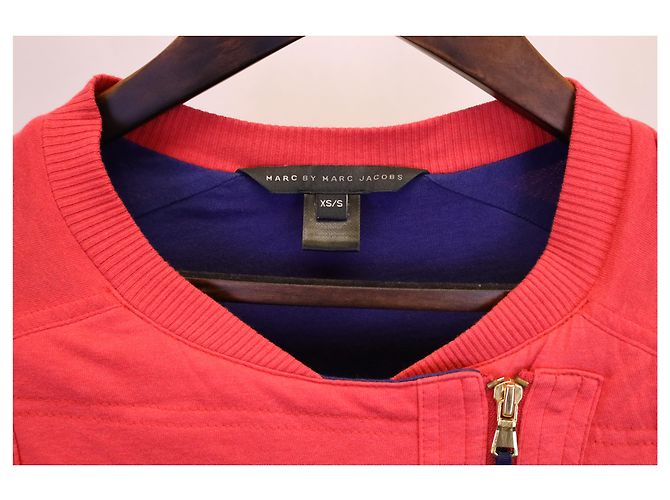 Chaqueta asimétrica con cremallera Marc Jacobs en algodón rojo Roja - vista 5