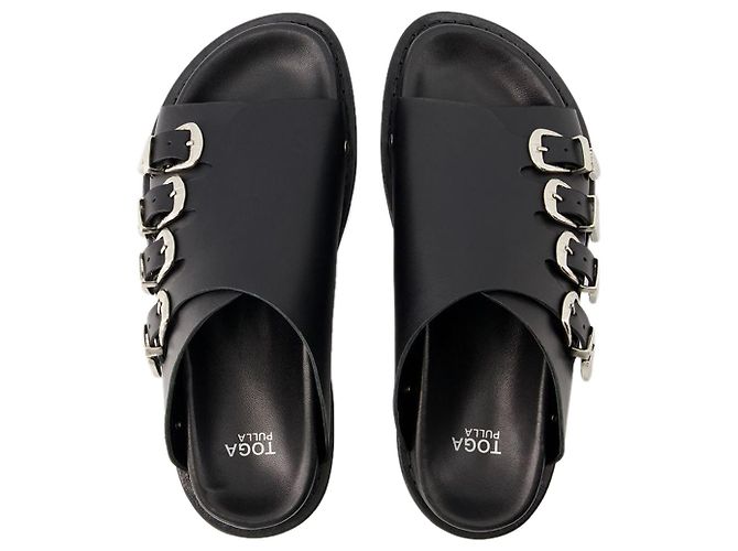 AJ1304 Sandali - Toga Pulla - Pelle - Nero - vista 4