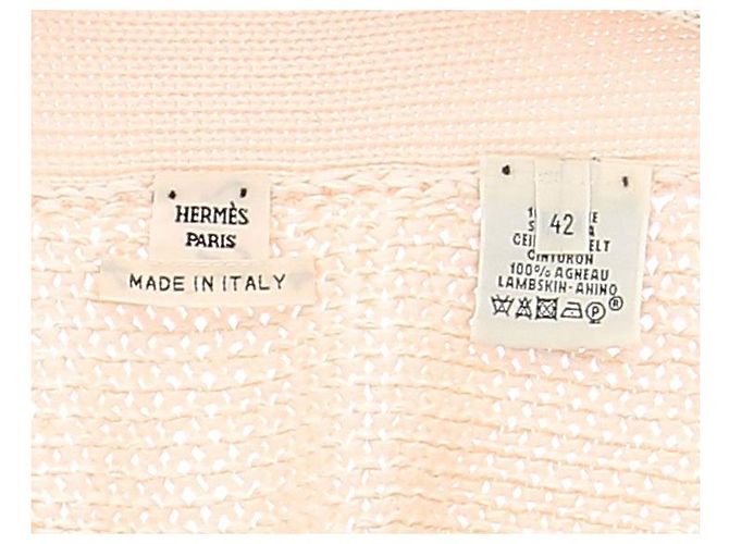 Hermès Jacken T.FR 42 Wolle Beige - Ansicht 7