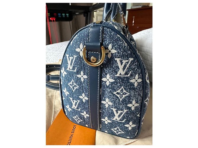 Louis Vuitton Speedy 25 Marineblau - Ansicht 6