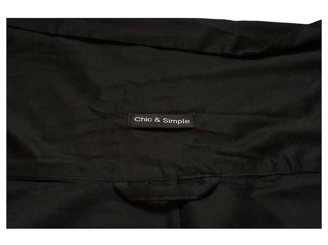 Autre Marque Cárdigan Chic & Simple negro con detalle de encaje - vista 2