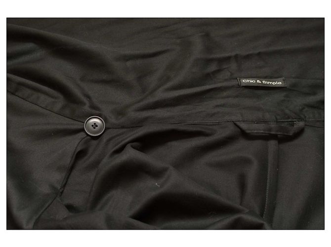 Autre Marque Cárdigan Chic & Simple negro con detalle de encaje - vista 3