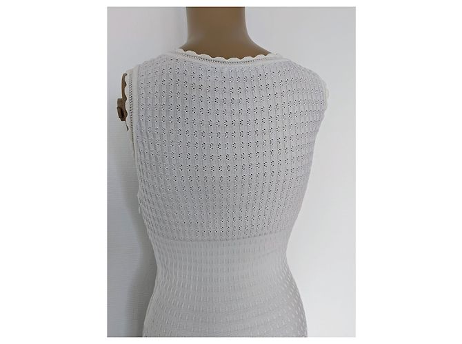 Skater Alaïa Sommerkleid Weiß - Ansicht 4