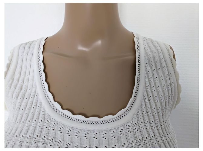 Skater Alaïa Sommerkleid Weiß - Ansicht 5