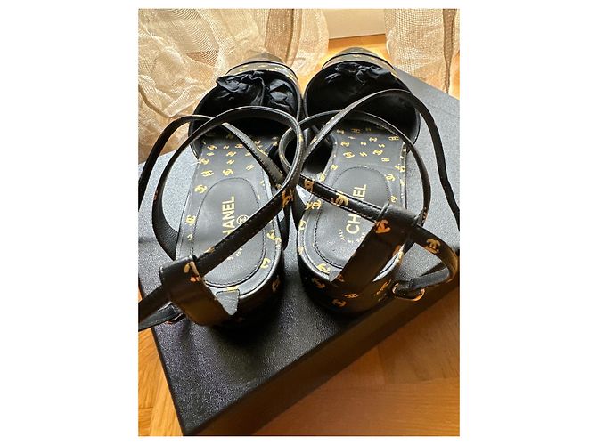 Bailarinas Chanel de piel negra Negro - vista 4