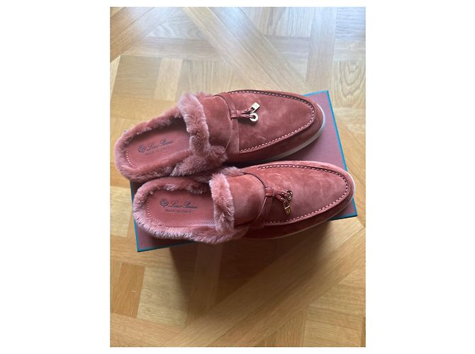 Mules Loro Piana Pelliccia Corallo - vista 4
