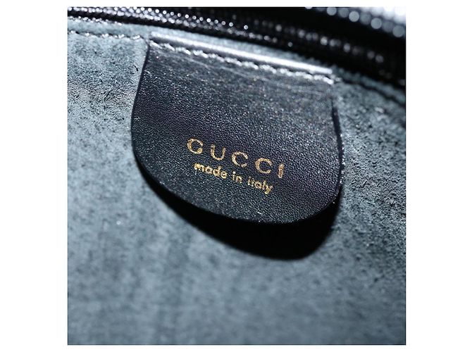 GUCCI Borsa a mano in pelle nera Auth 71508 Nero - vista 18