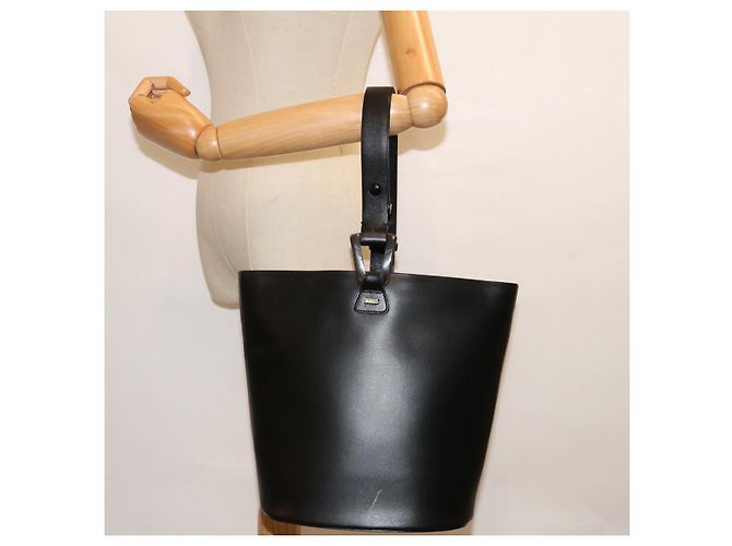 GUCCI Borsa a mano in pelle nera Auth 71508 Nero - vista 21