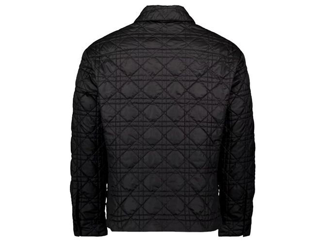 Dior Cannage gestepptes Overshirt Schwarz - Ansicht 2