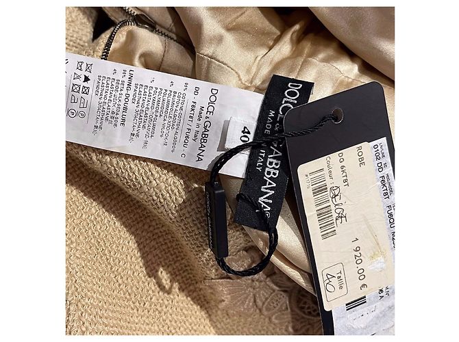 Vestidos DOLCE & GABBANA T.IT 40 Algodón Beige - vista 4