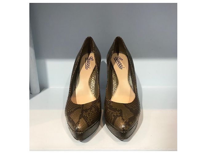 Tacchi GUCCI T.EU 39.5 Pelli esotiche Marrone - vista 2