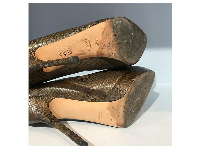 Tacchi GUCCI T.EU 39.5 Pelli esotiche Marrone - vista 5