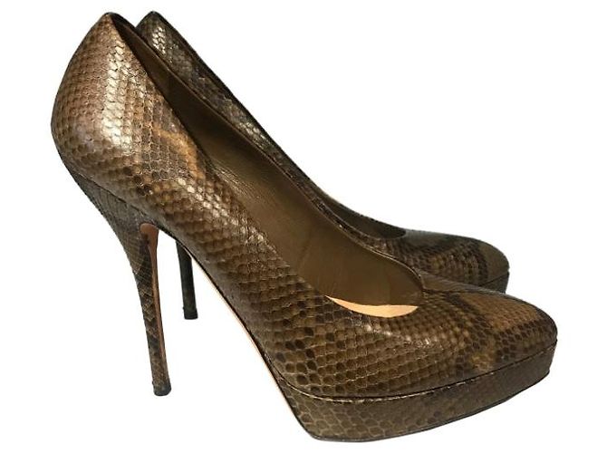 Tacchi GUCCI T.EU 39.5 Pelli esotiche Marrone - vista 7