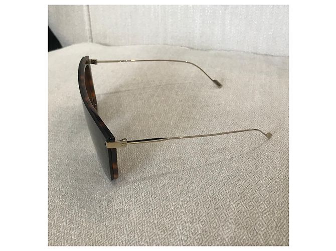 Gafas de sol SAINT LAURENT T. Plástico Castaño - vista 2