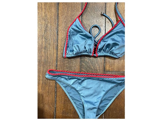 CHANEL Bademode T.fr 34 SYNTHETIK Blau - Ansicht 2