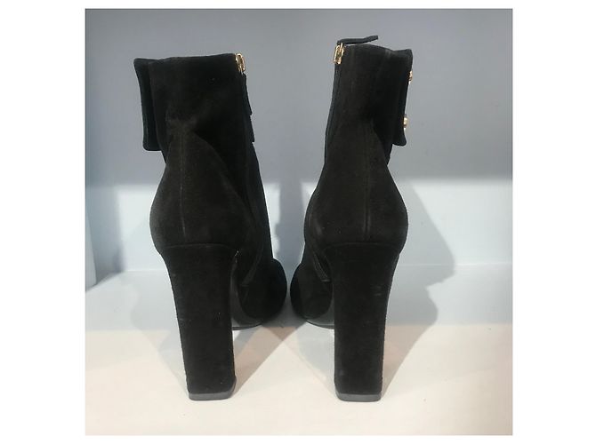 Botines GUCCI T.EU 39 de ante Negro - vista 4