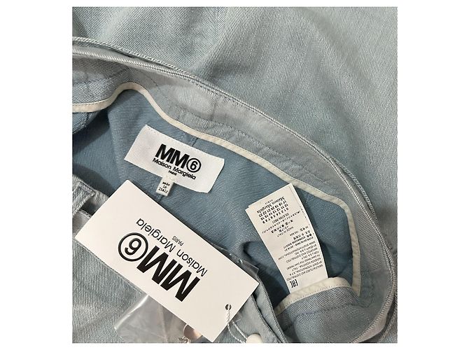 Gonna Mm6 in cotone blu - vista 2