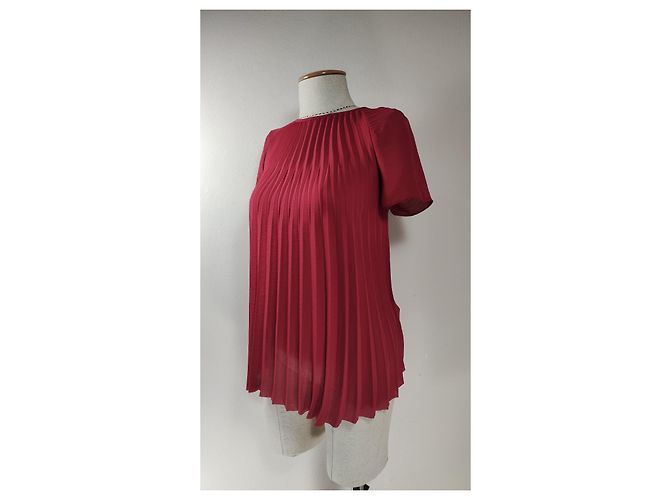 Top plisado rosa oscuro Cos - vista 2