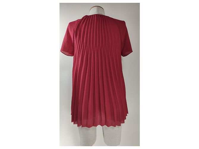 Top plisado rosa oscuro Cos - vista 3