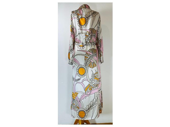 Autre Marque Hearts' Matter Rosa Seide Maxi Kleid Mehrfarben - Ansicht 4