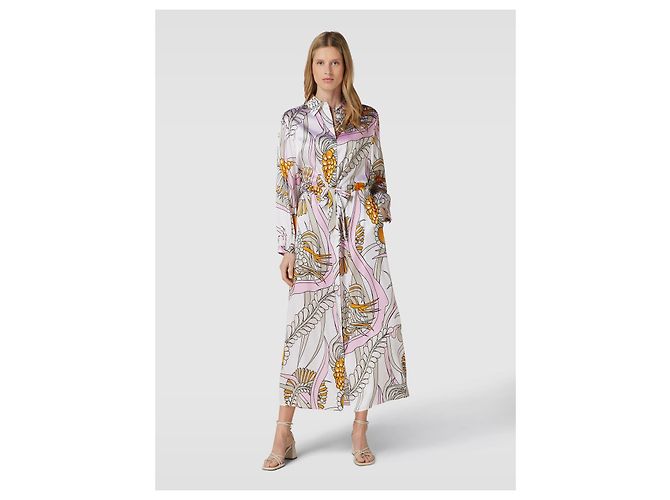 Autre Marque Hearts' Matter Rosa Seide Maxi Kleid Mehrfarben - Ansicht 9