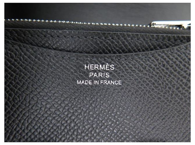 Hermès NEUE HERMES SLIM CONSTANCE H BRIEFTASCHE082060CK89 Schwarzes Bittersleder 2022 Mappe - Ansicht 9