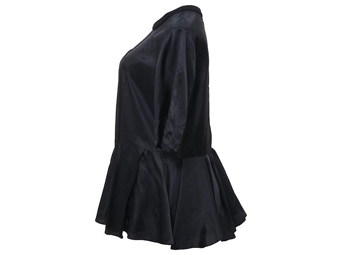 Blusa Marni Peplum de nailon negro - vista 3